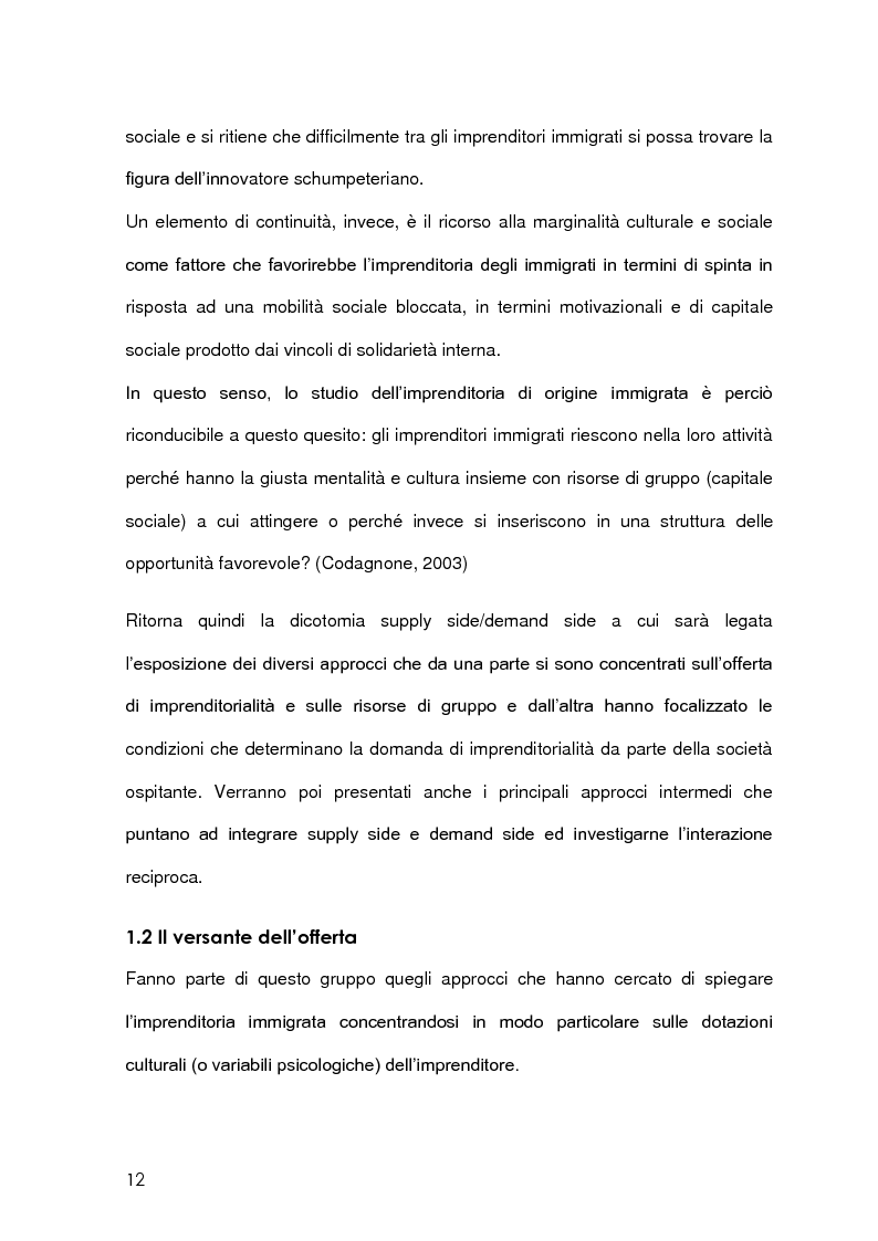 Anteprima della tesi: Imprenditoria immigrata in Provincia di Milano. Opportunità economiche, istituzionali e sociali., Pagina 9