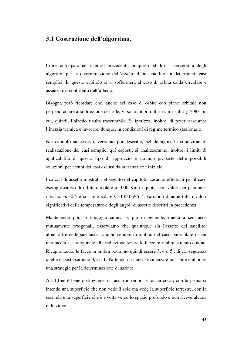 Estratto dalla tesi: Algoritmi per la determinazione d’assetto mediante sensori di temperatura.