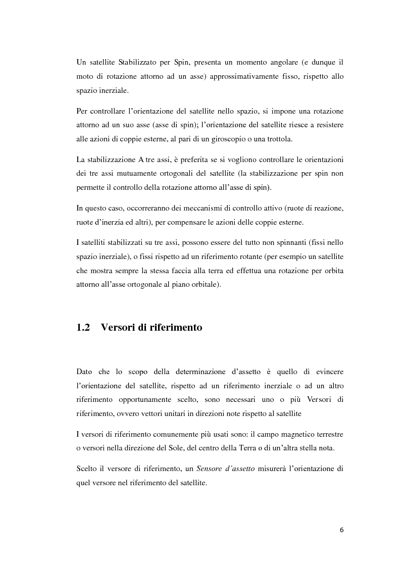 Anteprima della tesi: Algoritmi per la determinazione d’assetto mediante sensori di temperatura., Pagina 4