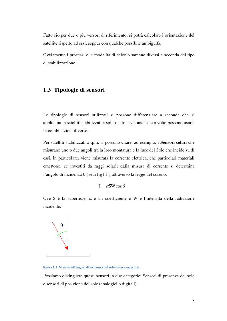 Anteprima della tesi: Algoritmi per la determinazione d’assetto mediante sensori di temperatura., Pagina 5