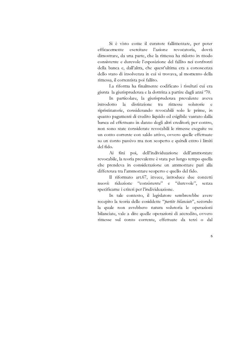 Anteprima della tesi: Il conto corrente bancario e la revocatoria fallimentare delle rimesse, Pagina 4