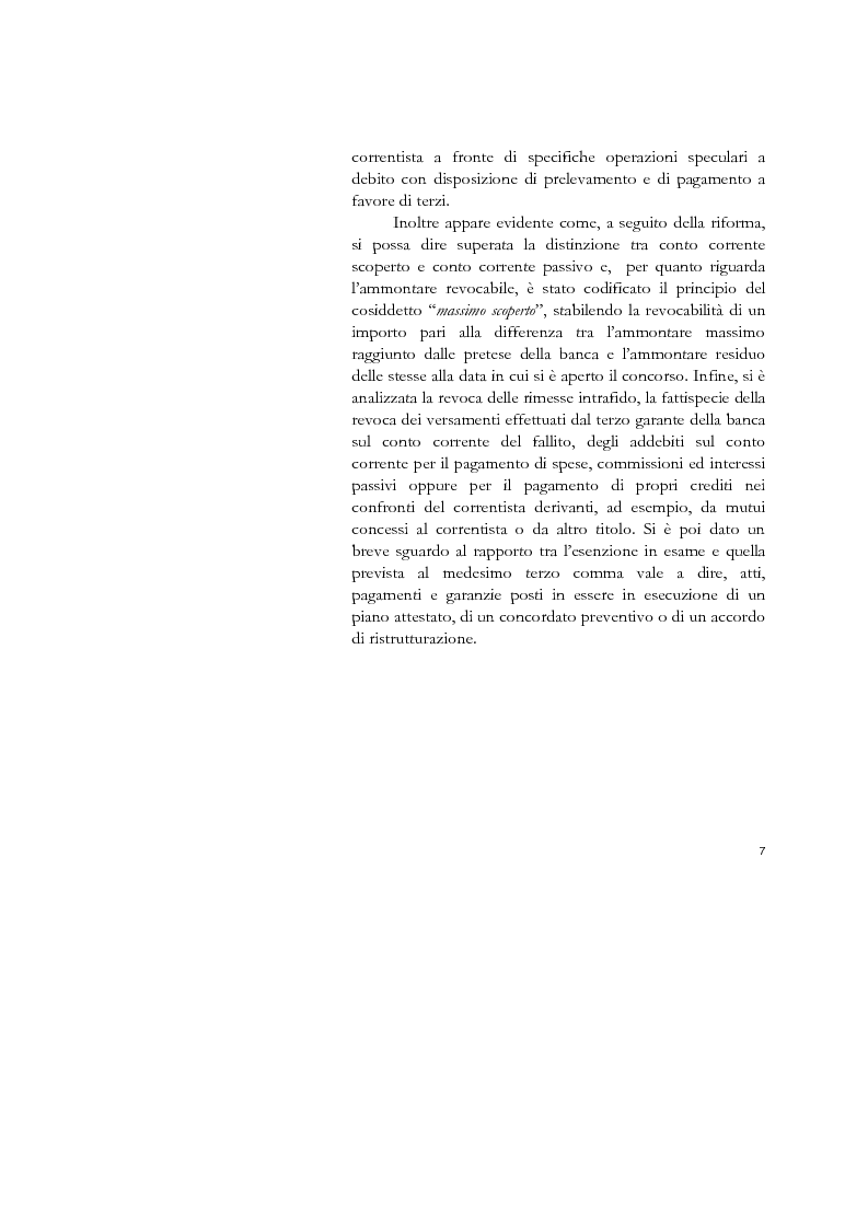 Anteprima della tesi: Il conto corrente bancario e la revocatoria fallimentare delle rimesse, Pagina 5