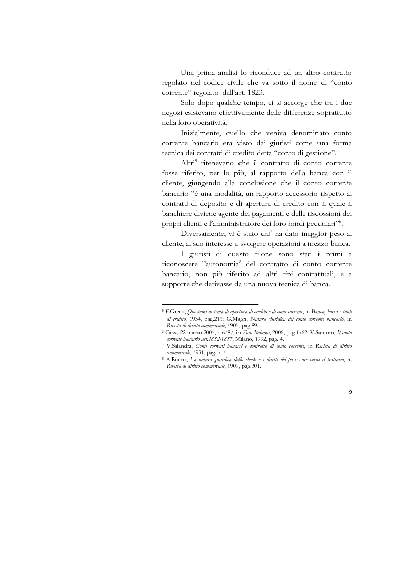 Anteprima della tesi: Il conto corrente bancario e la revocatoria fallimentare delle rimesse, Pagina 7
