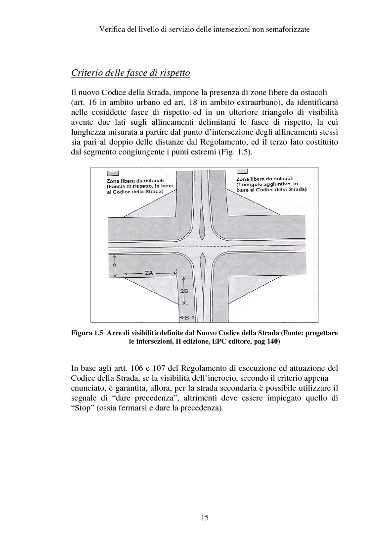 Anteprima della tesi: Verifica del Livello di Servizio delle Intersezioni non semaforizzate, Pagina 10