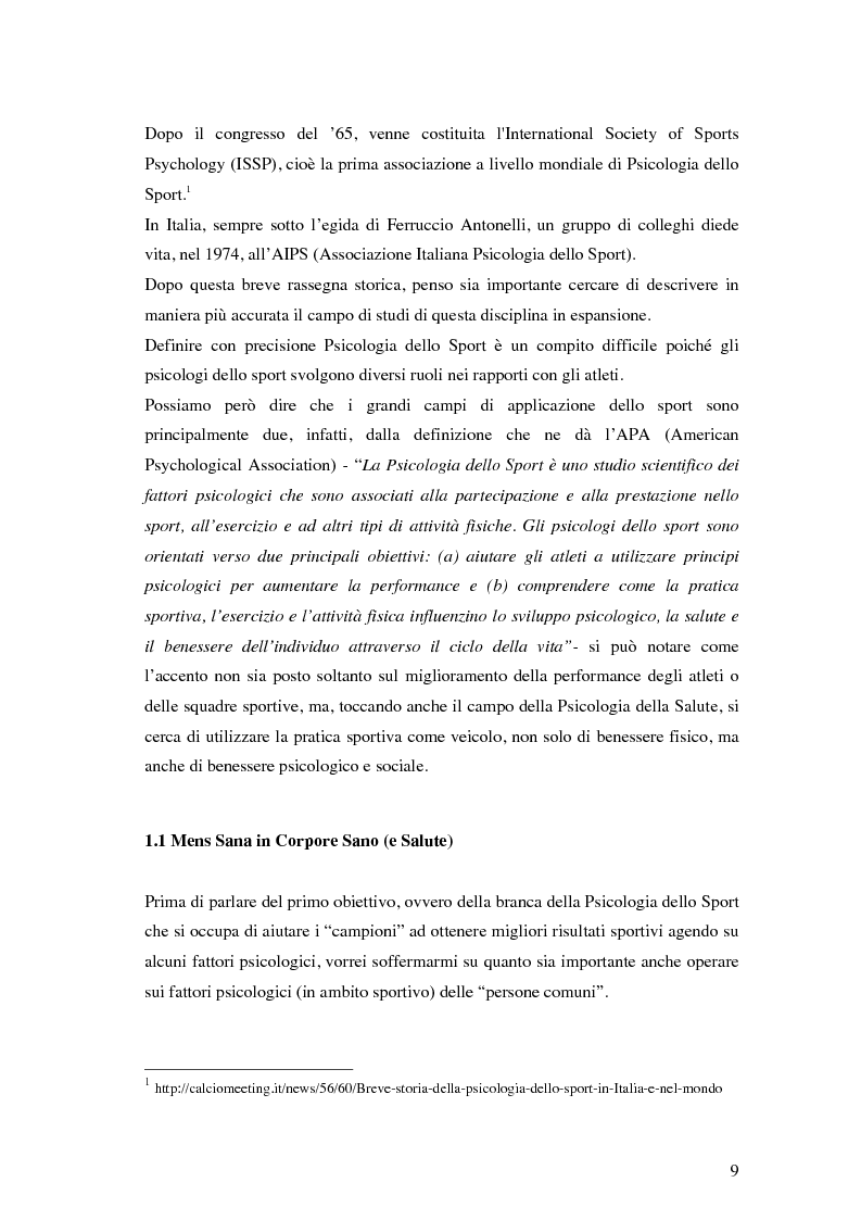 Anteprima della tesi: Coesione di gruppo e dinamiche psicologiche nello sport: uno studio su squadre giovanili di calcio , Pagina 5