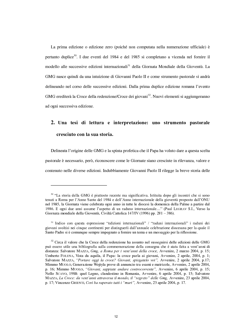 Anteprima della tesi: Le Giornate Mondiali della Gioventù: sviluppo storico, significato ecclesiale - pastorale e indagine tra i giovani lodigiani., Pagina 10