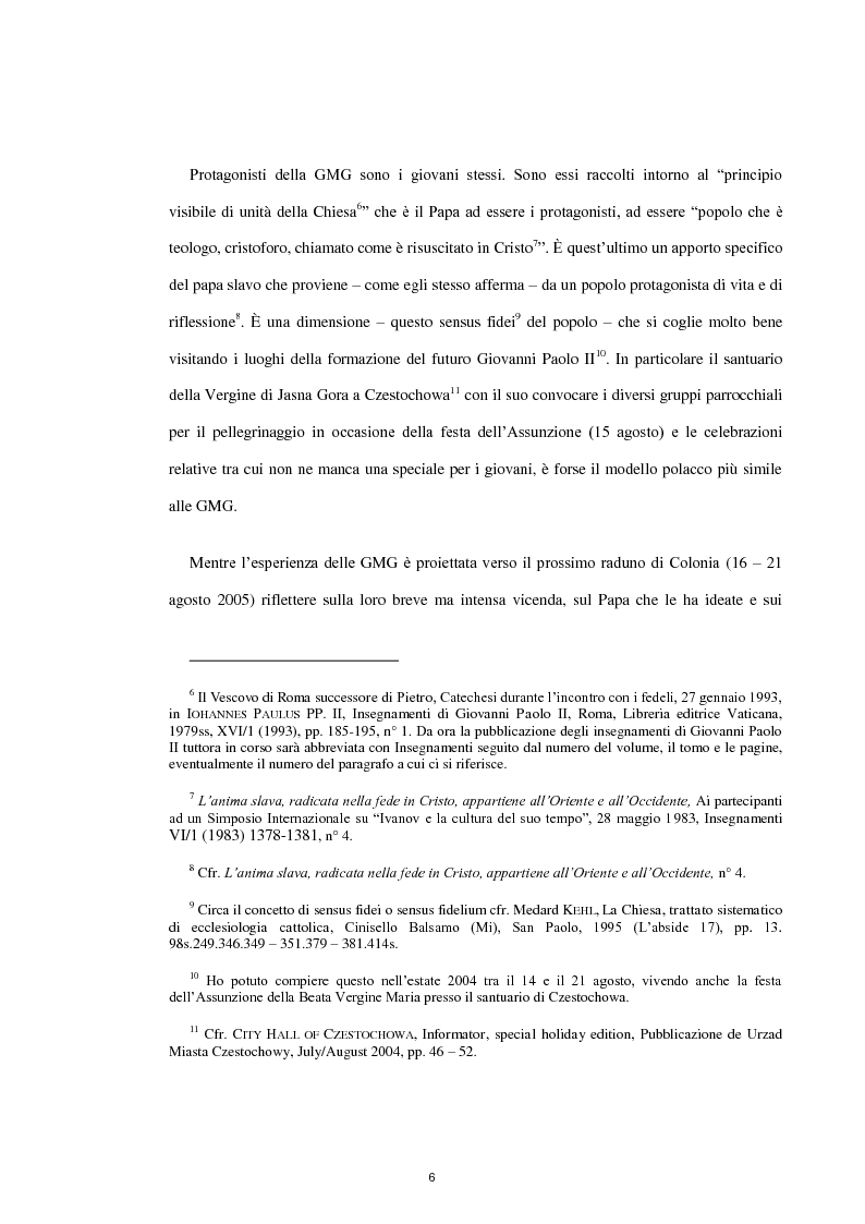 Anteprima della tesi: Le Giornate Mondiali della Gioventù: sviluppo storico, significato ecclesiale - pastorale e indagine tra i giovani lodigiani., Pagina 4