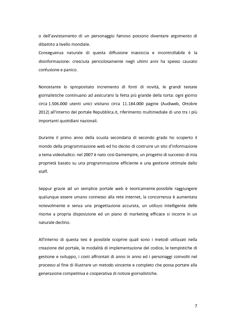 Anteprima della tesi: Gestione di comunità virtuali per la generazione cooperativa di notizie giornalistiche, Pagina 3