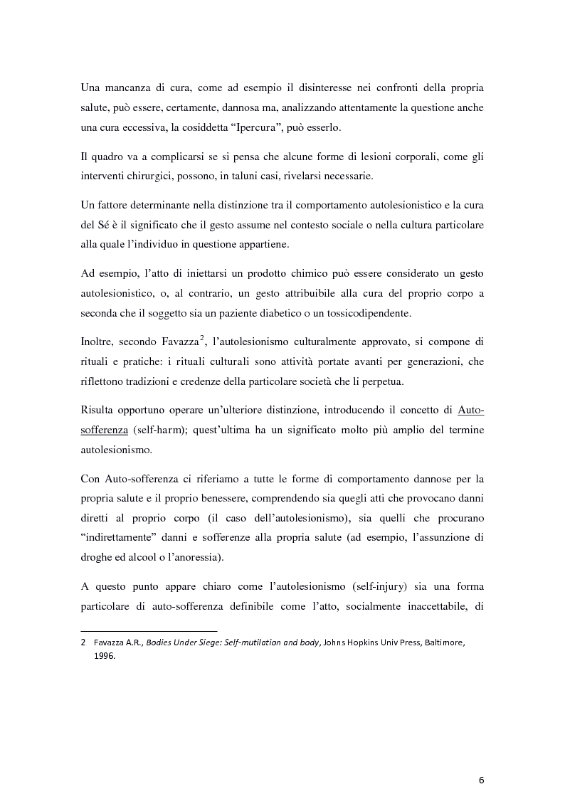 Anteprima della tesi: Il fenomeno dell'autolesionismo nella Sindrome di Lesch-Nyhan , Pagina 5