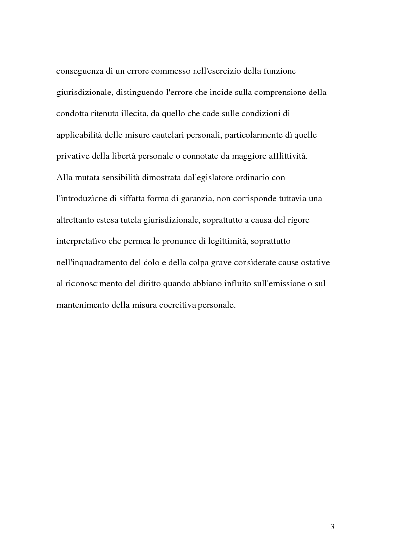 Anteprima della tesi: La riparazione per ingiusta detenzione, Pagina 3