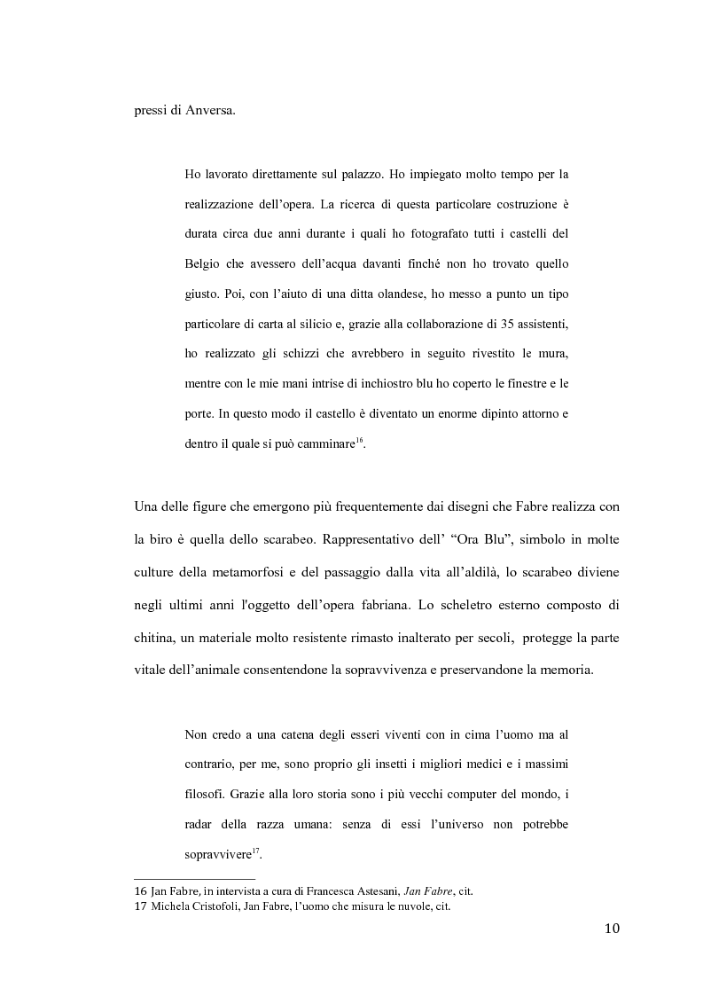 Anteprima della tesi: Il pensiero e il teatro di Jan Fabre, Pagina 7