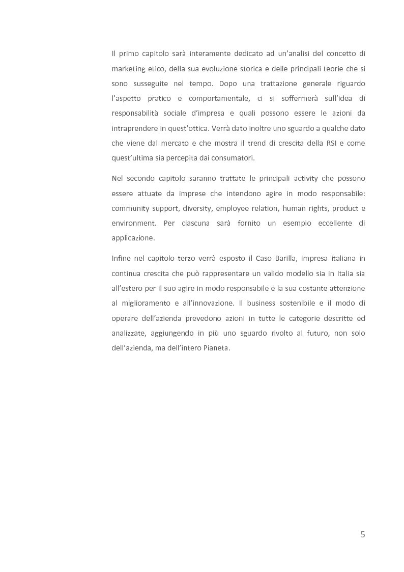 Anteprima della tesi: Come creare valore attraverso la sostenibilità. Il caso Barilla., Pagina 3