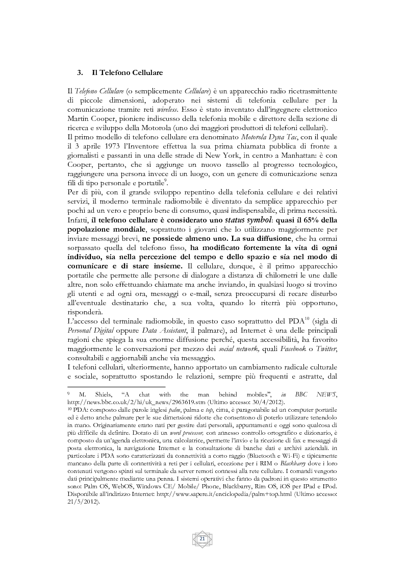 Estratto dalla tesi: Problematiche informatico-giuridiche degli SMS e degli MMS