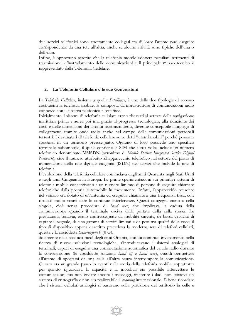 Anteprima della tesi: Problematiche informatico-giuridiche degli SMS e degli MMS, Pagina 6