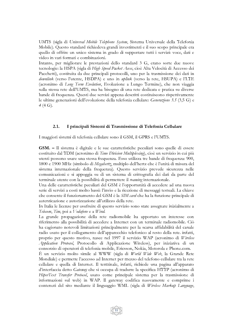 Anteprima della tesi: Problematiche informatico-giuridiche degli SMS e degli MMS, Pagina 8