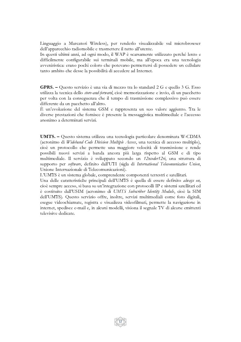 Anteprima della tesi: Problematiche informatico-giuridiche degli SMS e degli MMS, Pagina 9