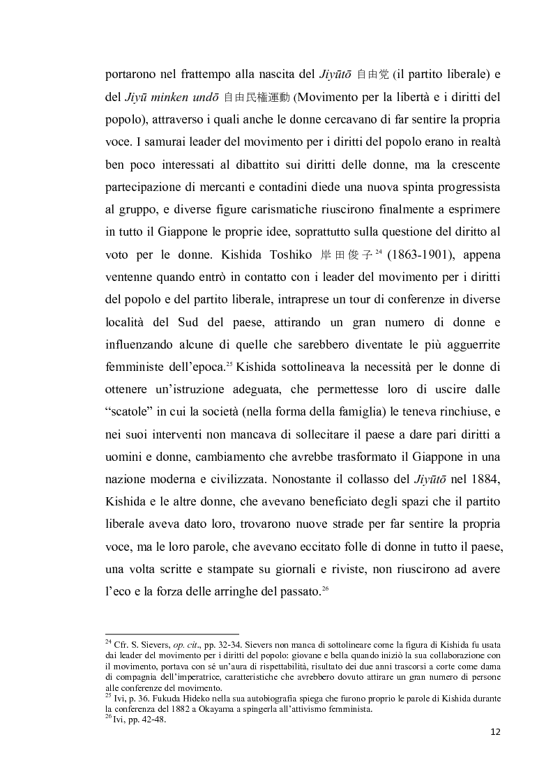 Anteprima della tesi: Corpo di donna, voci di donna. Strategie di emancipazione nella letteratura femminile giapponese moderna, Pagina 13
