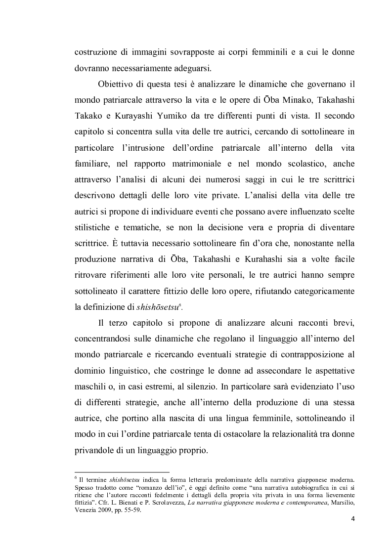 Anteprima della tesi: Corpo di donna, voci di donna. Strategie di emancipazione nella letteratura femminile giapponese moderna, Pagina 5
