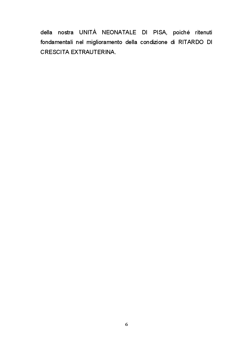 Anteprima della tesi: Ritardo di crescita Extrauterina (EUGR) nel neonato pretermine; fattori di rischio e outcomes., Pagina 4
