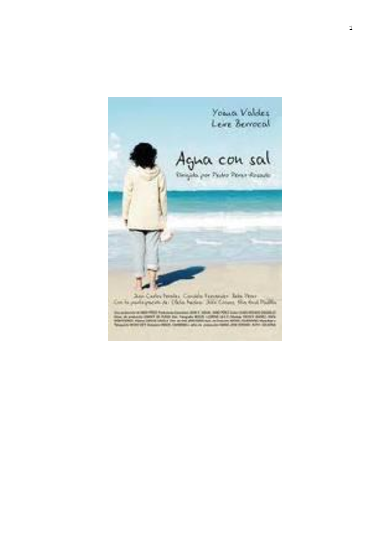 Anteprima della tesi: Traduzione audiovisa di alcune scene rilevanti dell'opera cinematografica "Agua con sal" del regista spagnolo Pedro Pérez Rosado, Pagina 2
