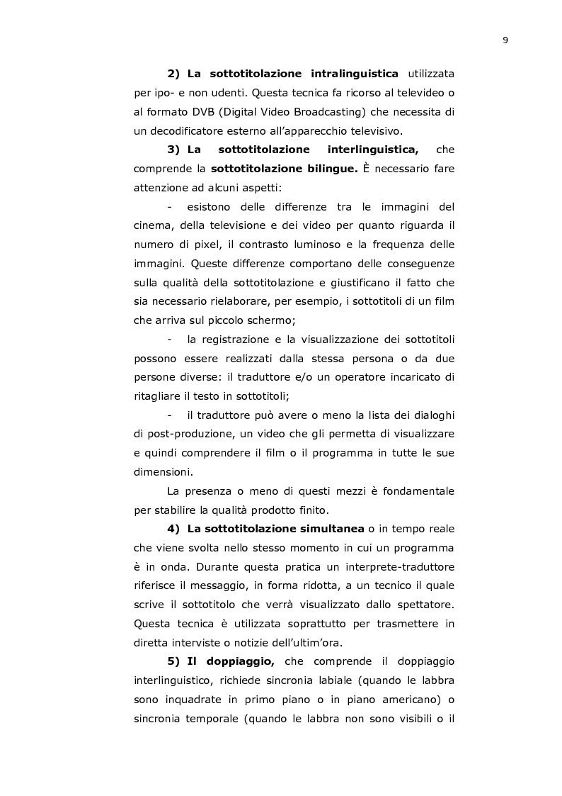 Anteprima della tesi: Traduzione audiovisa di alcune scene rilevanti dell'opera cinematografica "Agua con sal" del regista spagnolo Pedro Pérez Rosado, Pagina 4