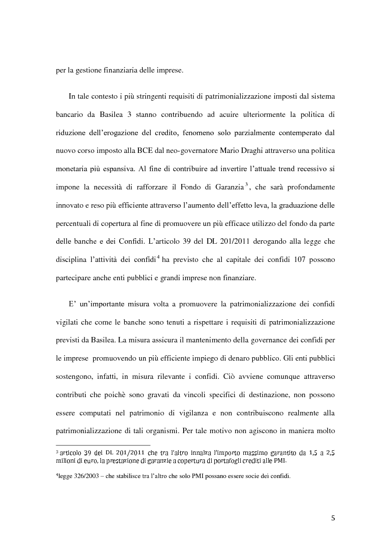 Anteprima della tesi: Ambito operativo, evoluzione strategica e modello distributivo dei confidi, Pagina 4