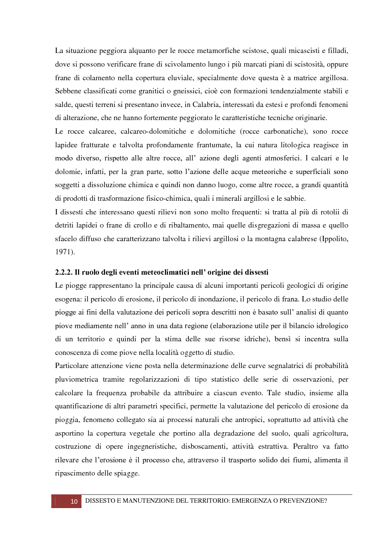 Anteprima della tesi: Dissesto e manutenzione del territorio: emergenza o prevenzione?, Pagina 6