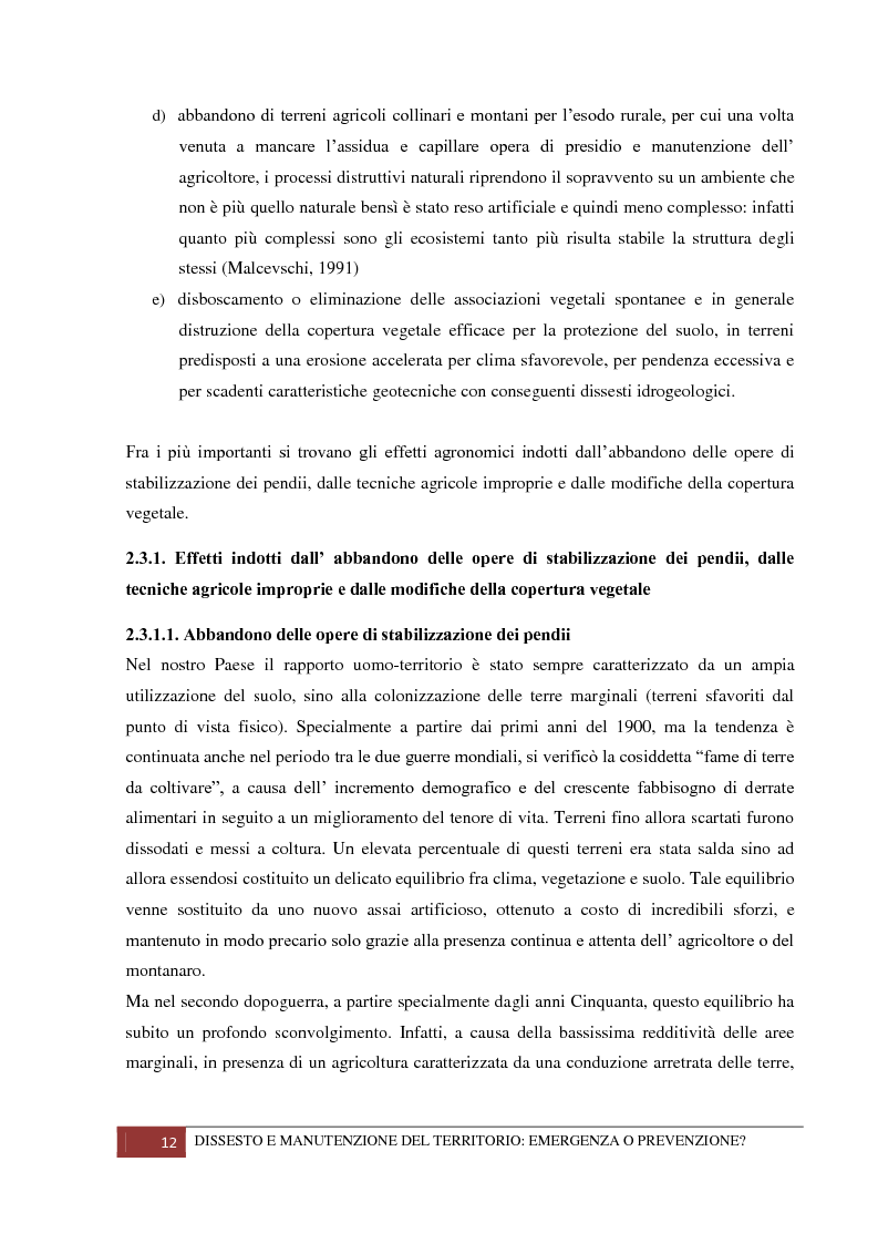 Anteprima della tesi: Dissesto e manutenzione del territorio: emergenza o prevenzione?, Pagina 8