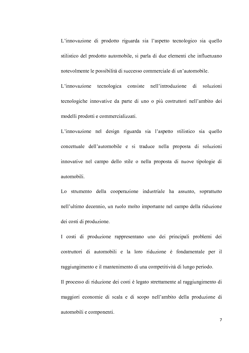 Anteprima della tesi: L'Industria dell'auto tra passato e futuro: strategia di innovazione e cooperazione, Pagina 4