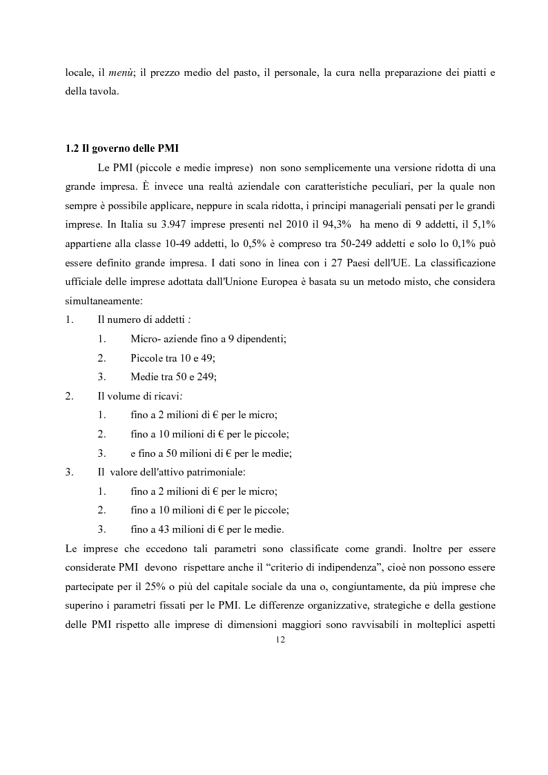 Anteprima della tesi: IL governo di un'impresa di ristorazione: il ruolo del Gastronomo nell'azienda ''Ombre Rosse'', Pagina 9
