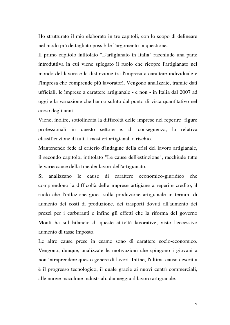 Anteprima della tesi: Estinzione del lavoro artigianale, Pagina 3