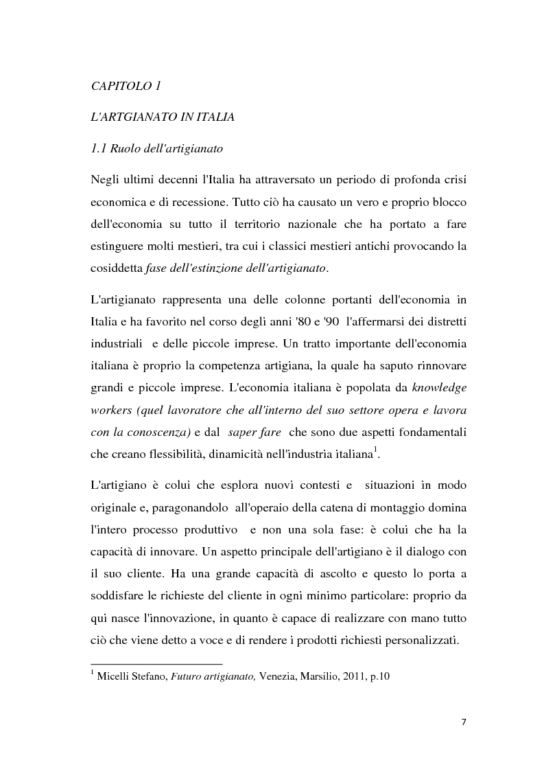 Anteprima della tesi: Estinzione del lavoro artigianale, Pagina 5