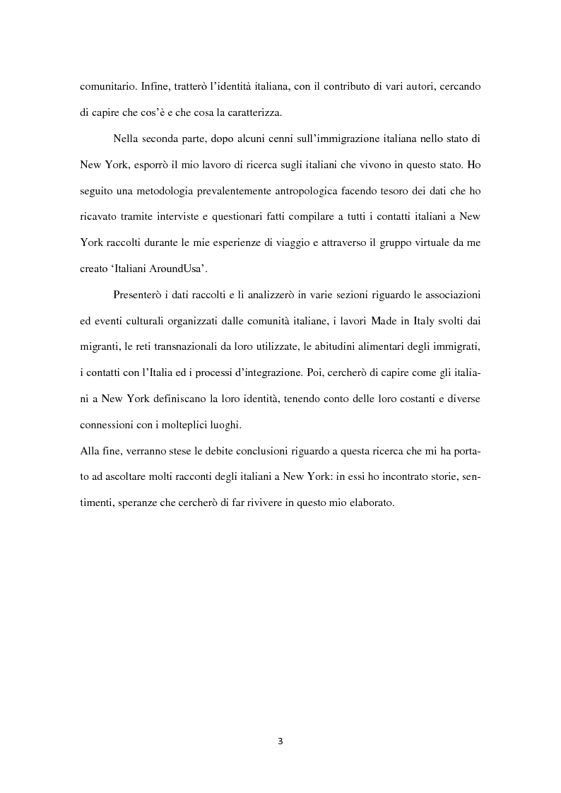 Anteprima della tesi: Identità in diaspora: italiani a New York, Pagina 3