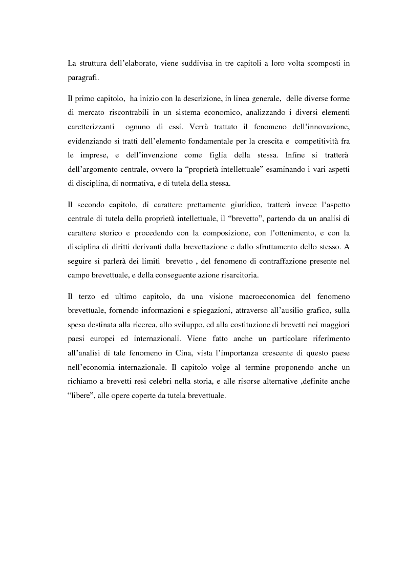 Anteprima della tesi: Tutela del brevetto e competitività economica, Pagina 3