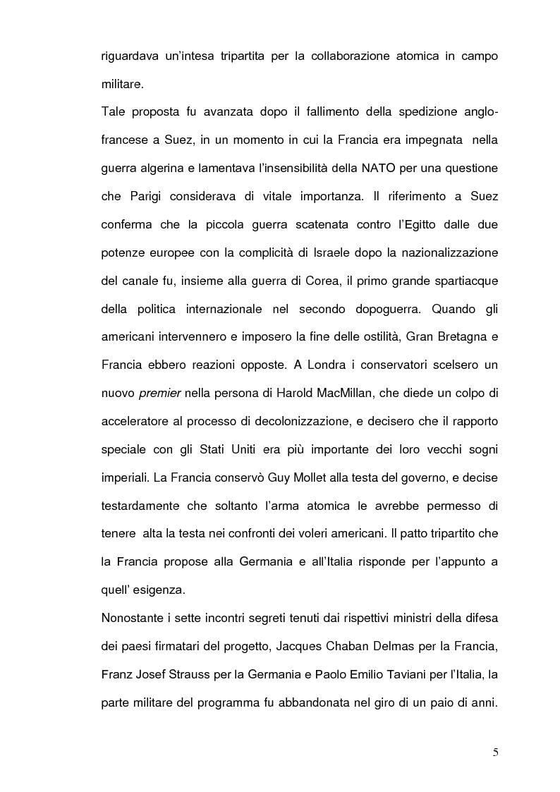 Anteprima della tesi: La Strategia Nucleare in Europa negli anni Sessanta, Pagina 4