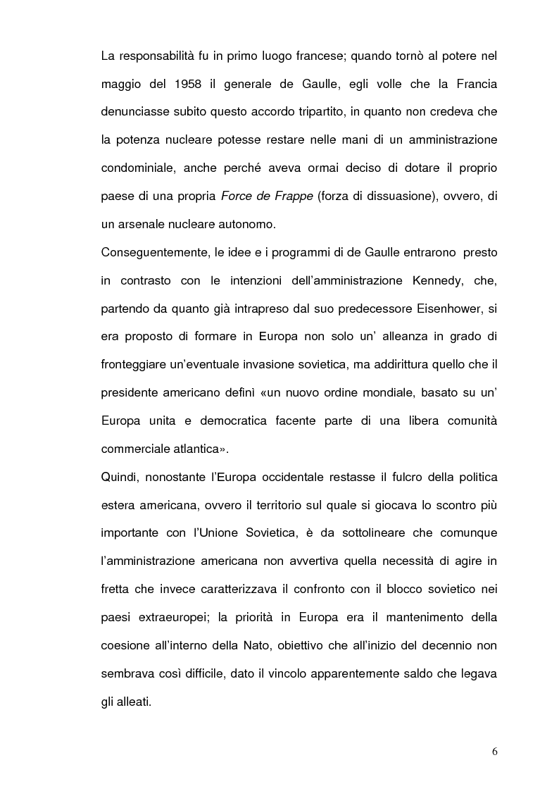 Anteprima della tesi: La Strategia Nucleare in Europa negli anni Sessanta, Pagina 5