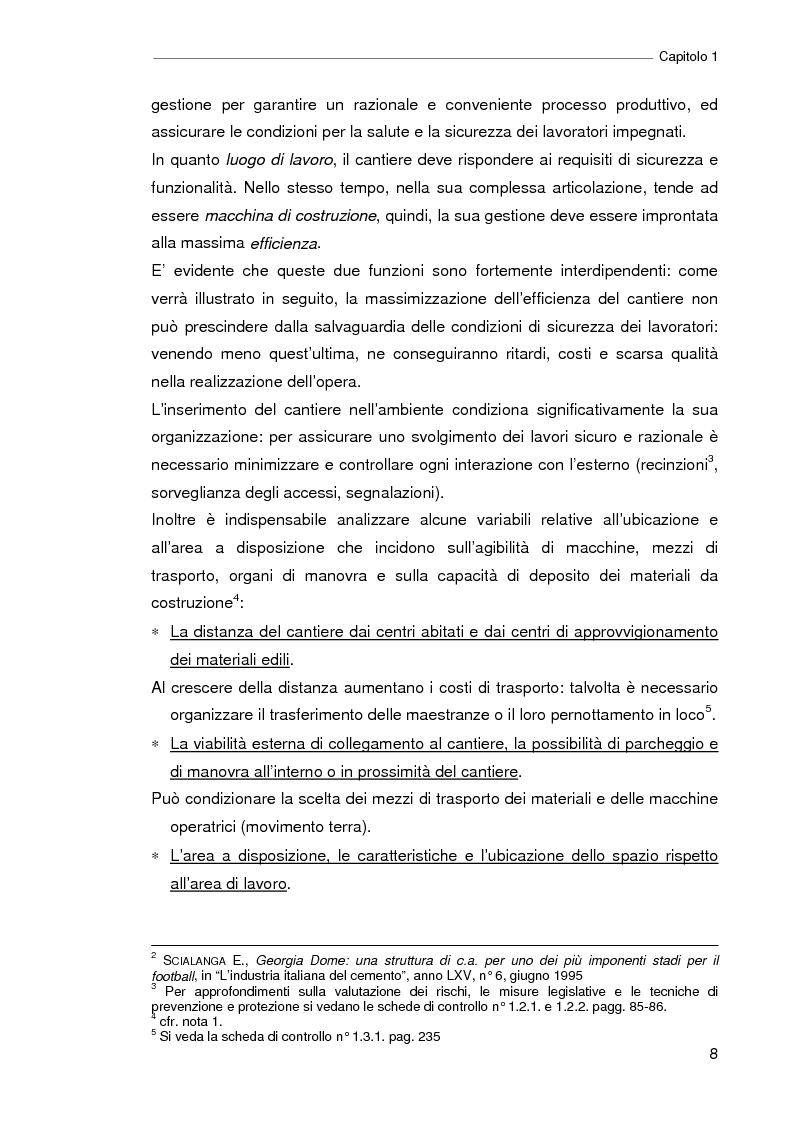 Anteprima della tesi: Il progetto della sicurezza nei cantieri edili. Analisi dell'iter legislativo e verifiche di fattibilità, Pagina 3