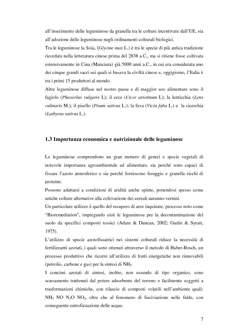 Anteprima della tesi: Biodiversità molecolare in ecotipi di cicerchia (Lathyrus sativus L.), Pagina 6