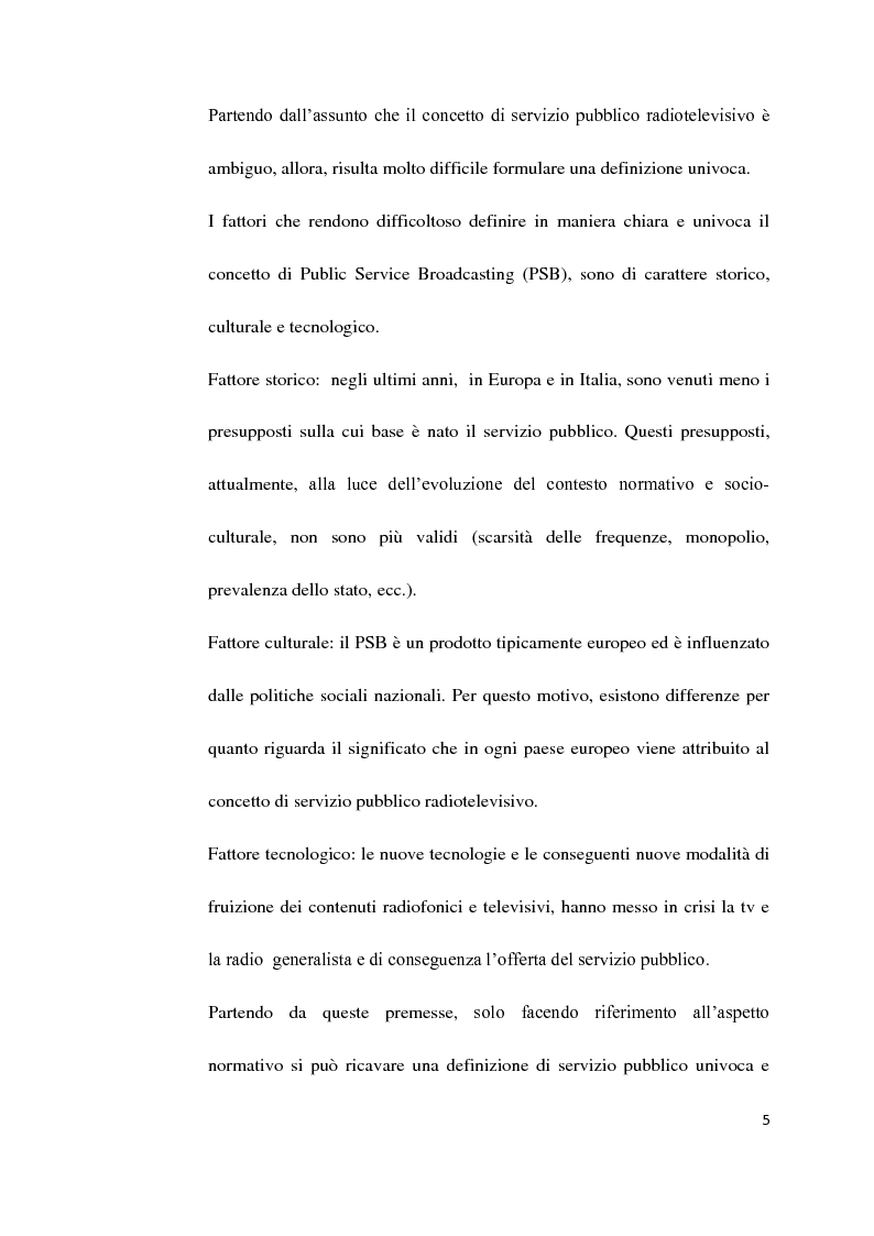 Anteprima della tesi: Il Servizio Pubblico e la Radio di Servizio: Il caso Italia Istruzioni per L'uso, Pagina 3