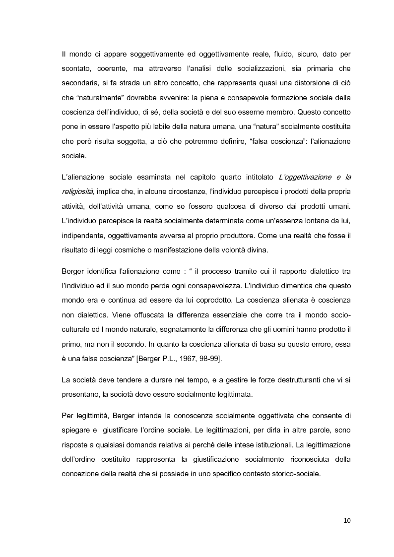 Anteprima della tesi: Costruzione sociale della realtà e vita quotidiana: il contributo di Berger e Luckmann alla sociologia della conoscenza, Pagina 9