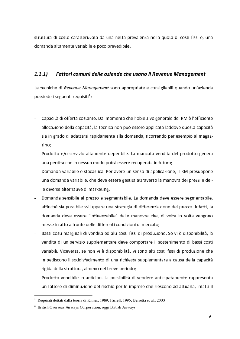 Anteprima della tesi: Il Revenue Management Nel Trasporto Aereo, Pagina 3