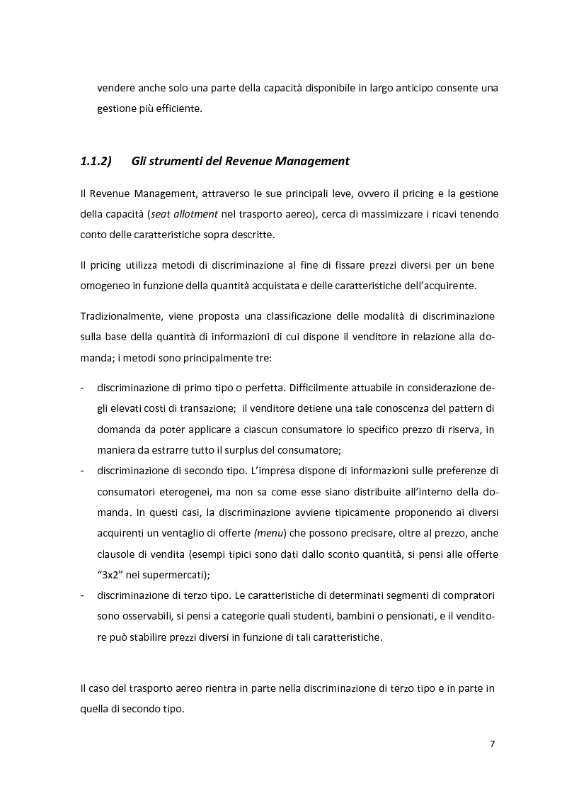 Anteprima della tesi: Il Revenue Management Nel Trasporto Aereo, Pagina 4