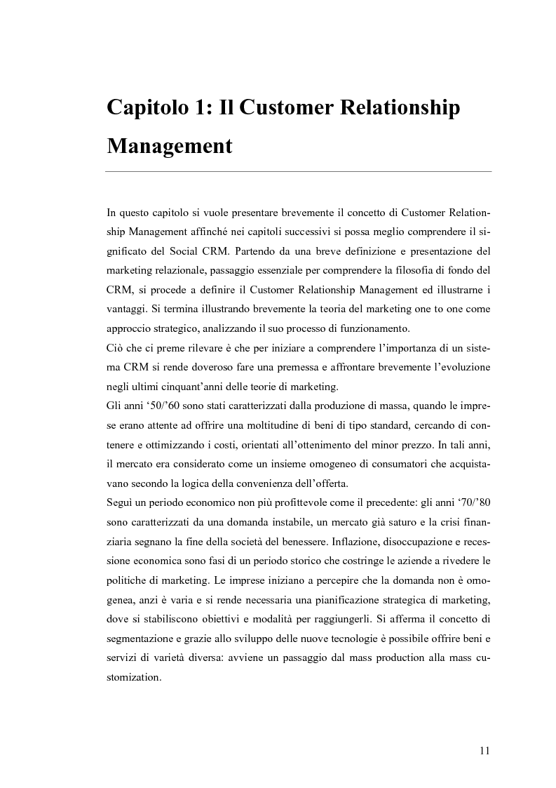 Anteprima della tesi: Social CRM: l'utilizzo di strumenti social come estensione del CRM aziendale. Strategie e scenari nel settore arredo., Pagina 5