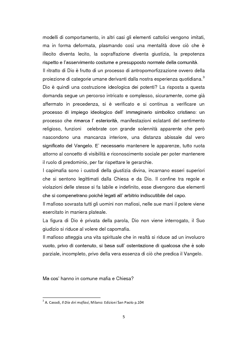 Anteprima della tesi: La Chiesa di fronte alla mafia: 1945-2000, Pagina 4
