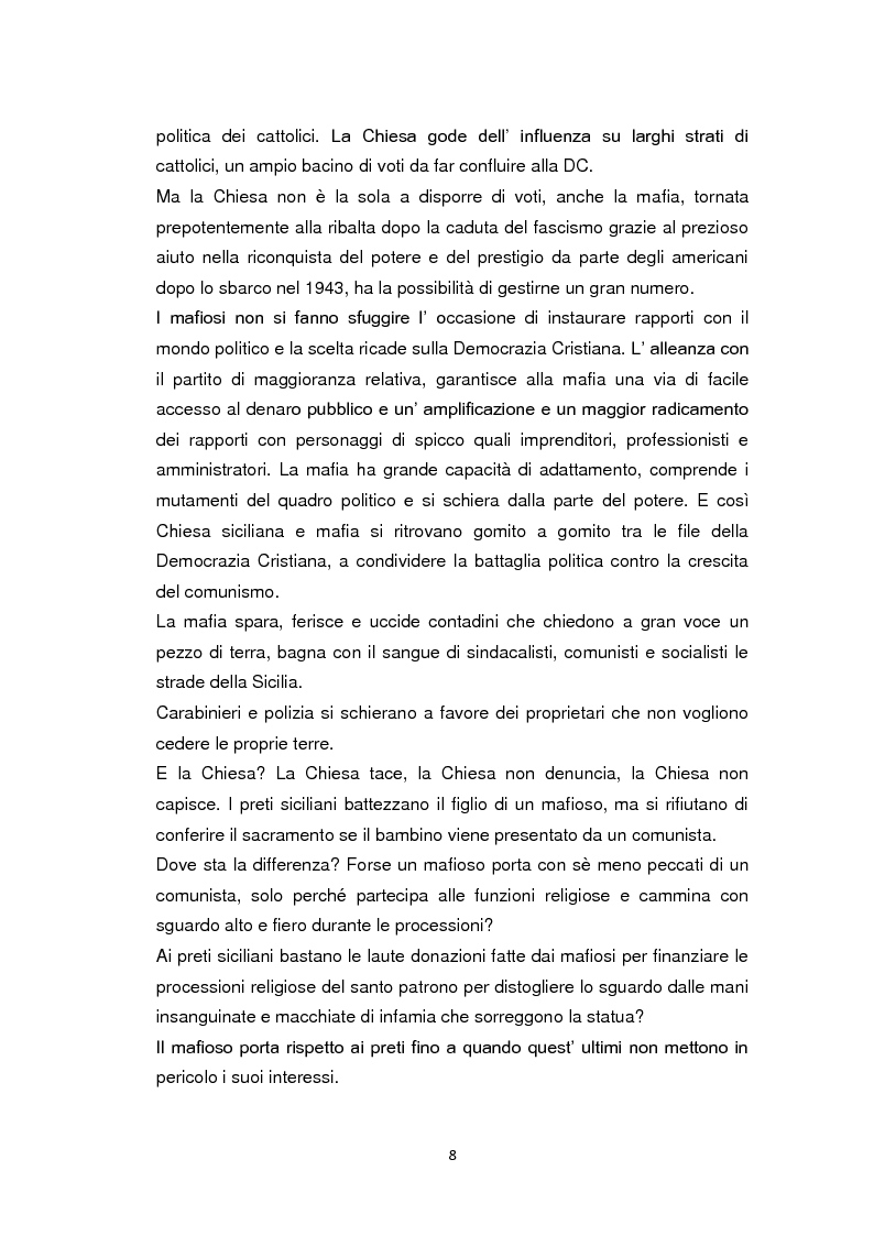 Anteprima della tesi: La Chiesa di fronte alla mafia: 1945-2000, Pagina 7