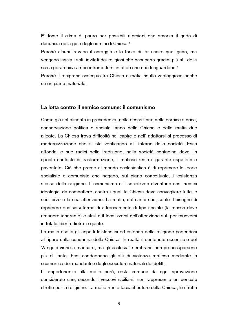 Anteprima della tesi: La Chiesa di fronte alla mafia: 1945-2000, Pagina 8