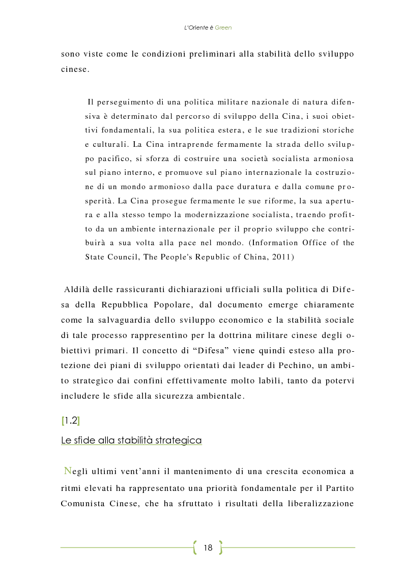 Anteprima della tesi: L'Oriente è Green - Politiche di sviluppo sostenibile e Green Economy in Cina, Pagina 11