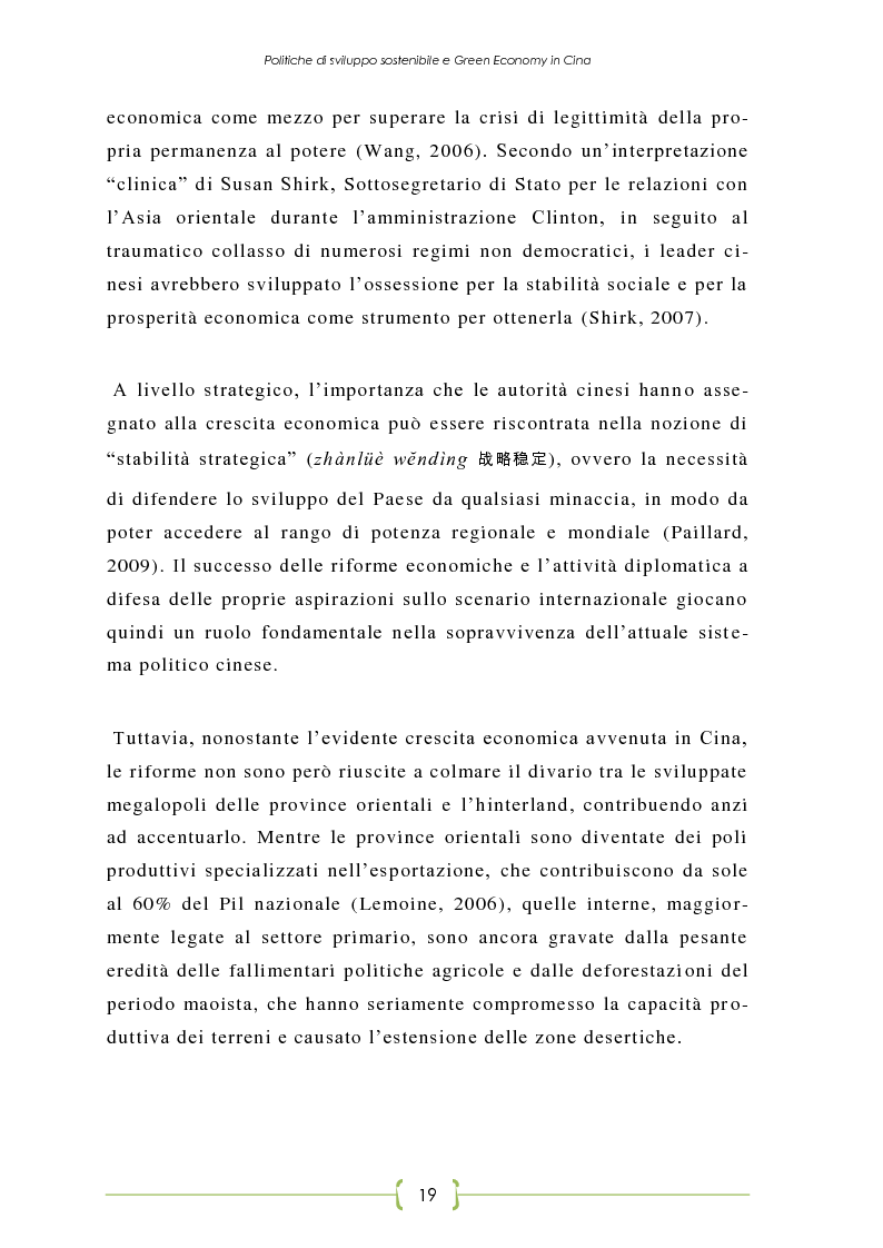 Anteprima della tesi: L'Oriente è Green - Politiche di sviluppo sostenibile e Green Economy in Cina, Pagina 12
