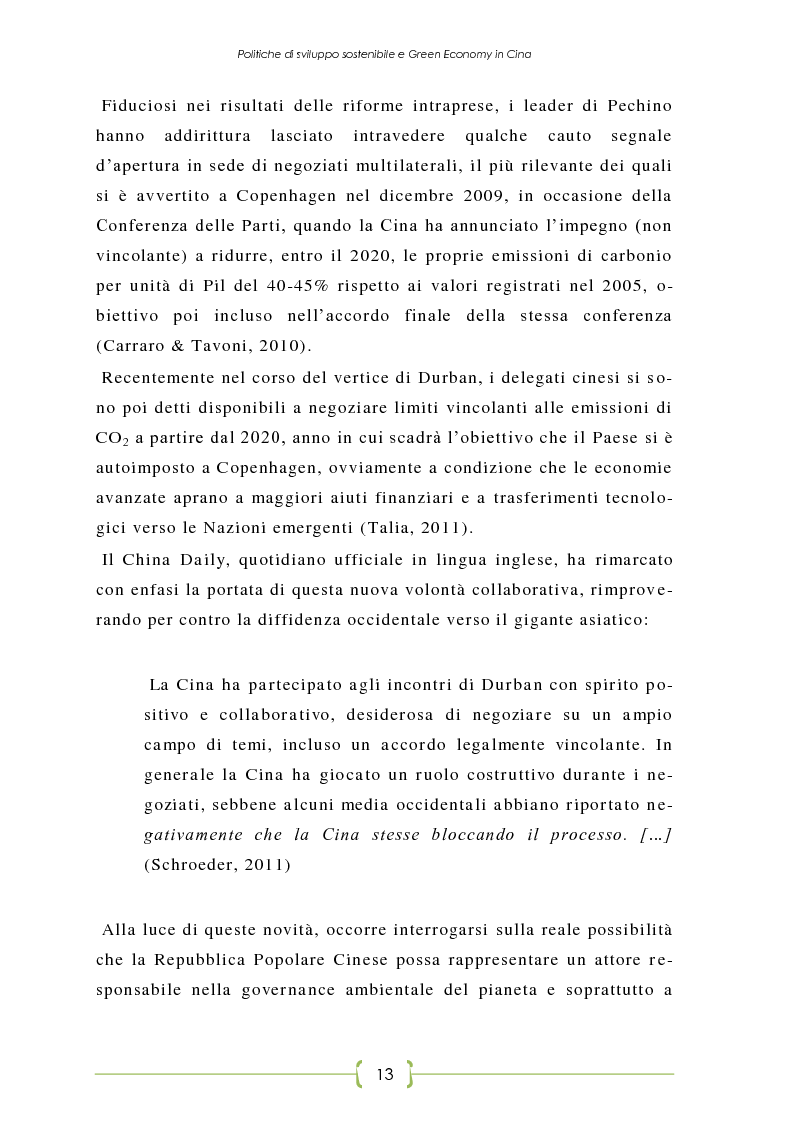 Anteprima della tesi: L'Oriente è Green - Politiche di sviluppo sostenibile e Green Economy in Cina, Pagina 6