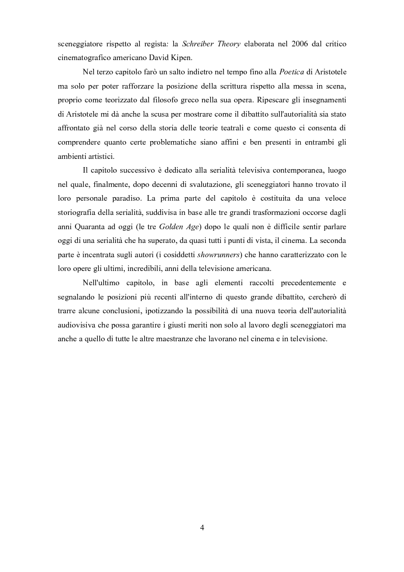 Anteprima della tesi: Politiche autoriali. Sceneggiatura contro regia, da Aristotele alle serie tv contemporanee, Pagina 3